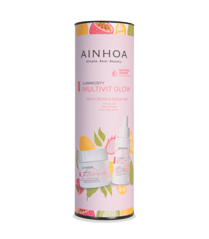 AINHOA MULTIVIT GLOW PACK CREAM & SERUM PARA PIEL NORMAL Y MIXTA