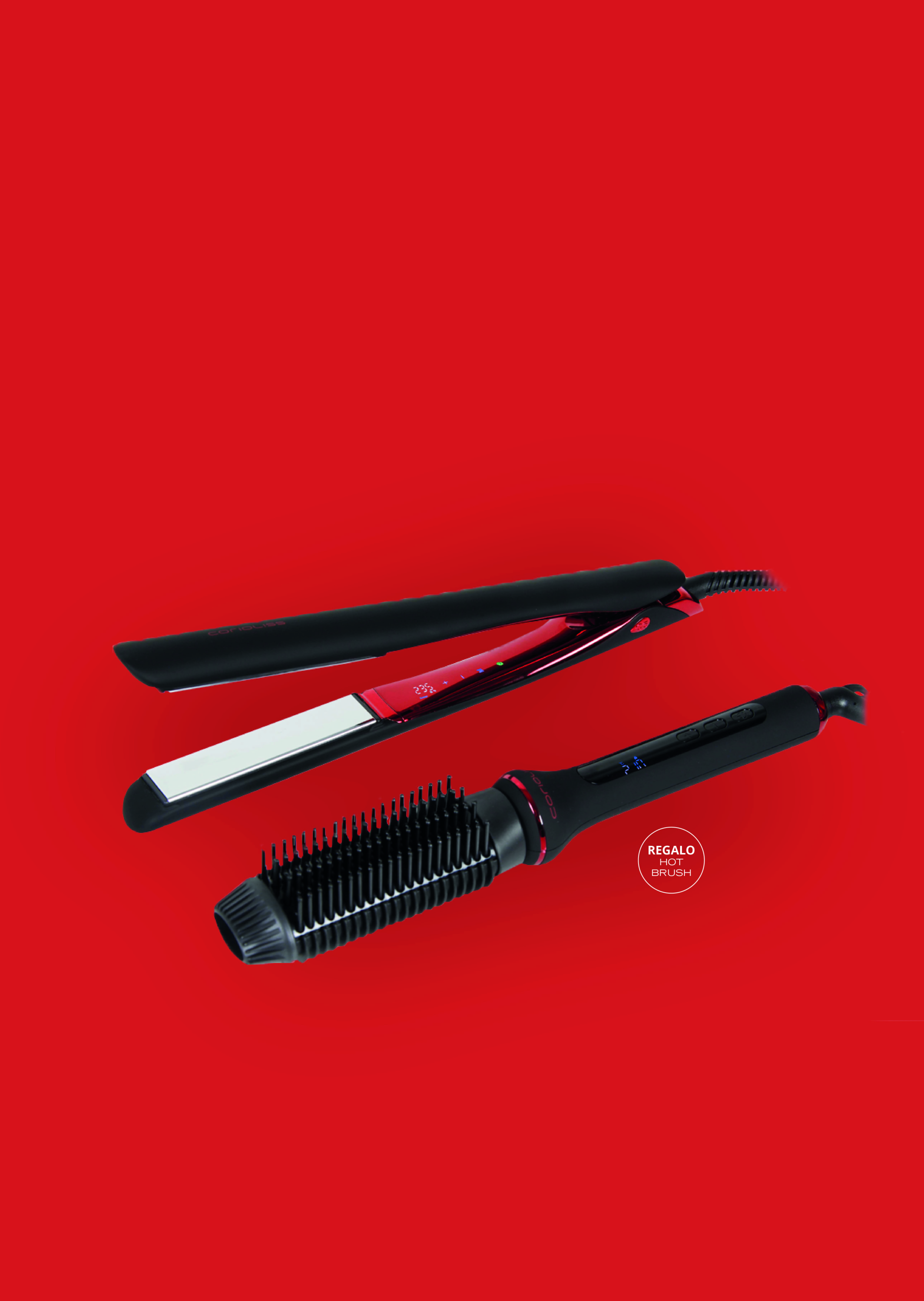 CORIOLISS C5 BLACK RED + HOT BRUSH