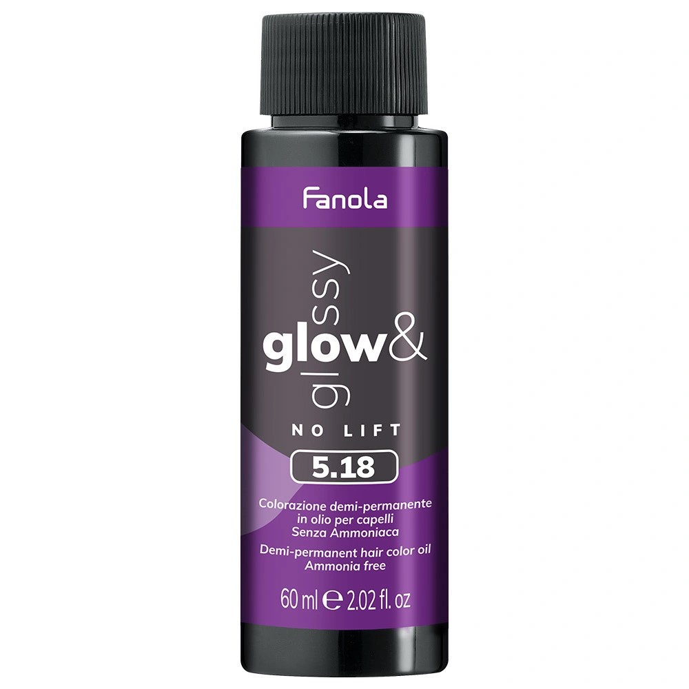 FANOLA COLORACION DEMIPERMANENTE EN ACEITE GLOW&GLOSS 5.18 60ML
