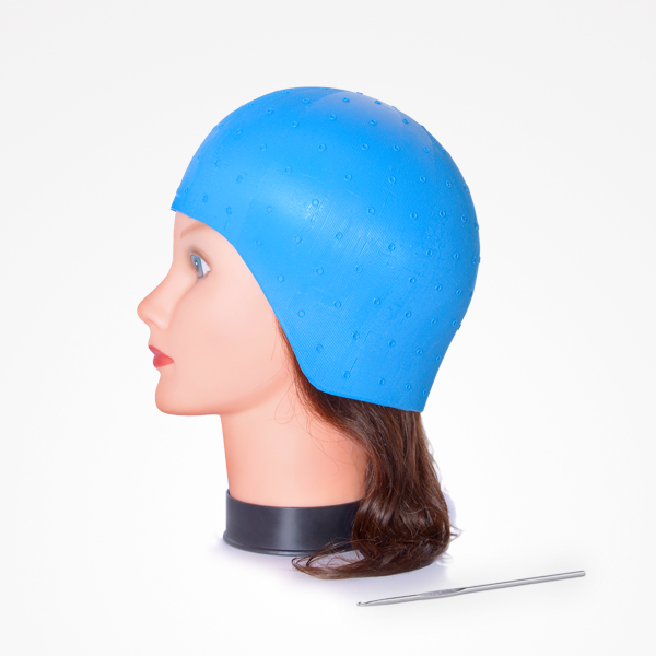 GORRO SILICONA AZUL  PARA MECHAS CON AGUJA METALICA BIFULL