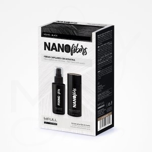 NANO FIBERS MARRON OSCURO PACK FIBRA CAPILAR + FIJADIOR