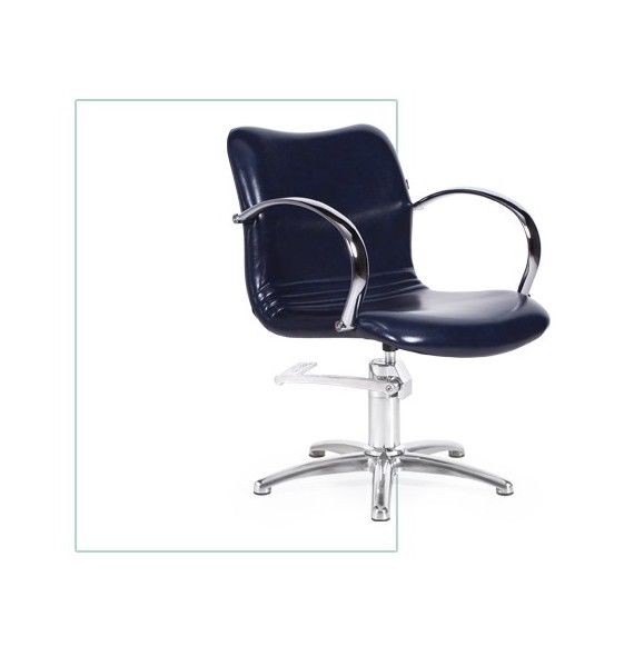 SILLON DELIA NEGRO PIE ALUMINIO BOMBA HIDRAULICA