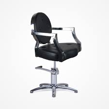 SILLON TOCADOR MIRTHA NEGRO CON PIE DE ESTRELLA Y BOMBA HID.
